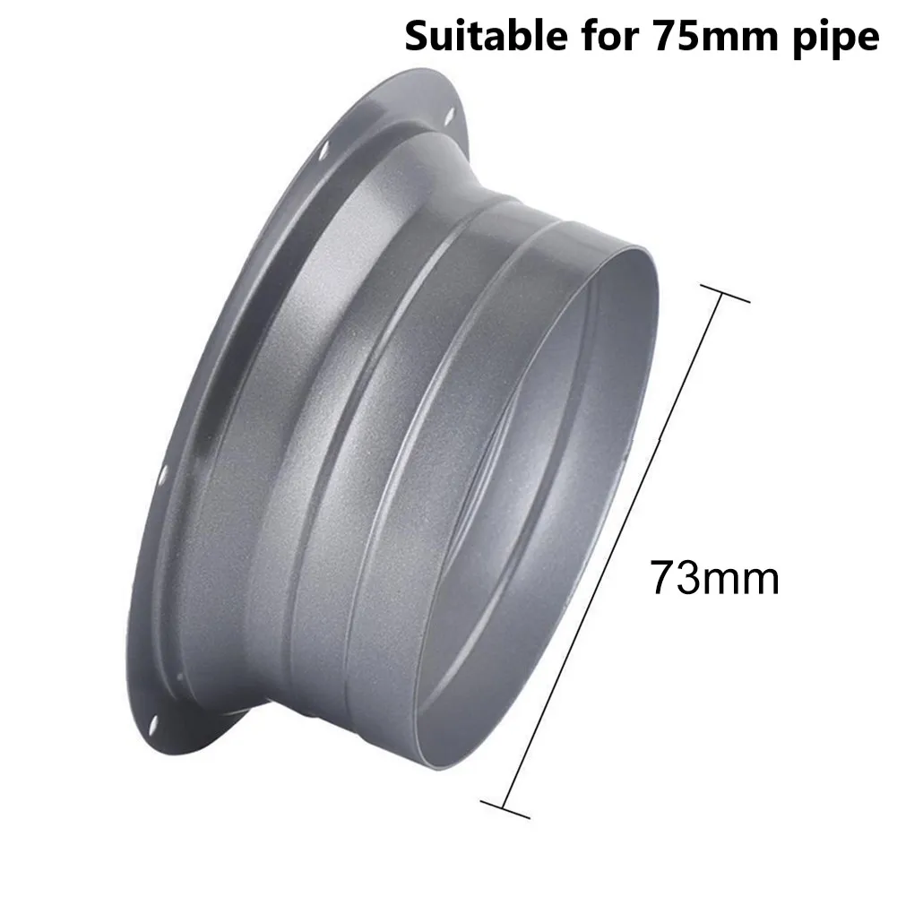 

7 Sizes Metal Flange Duct Fan Hose Connector Air Ventilation Adapter For Kitchen Hood Ventilator Pipe Connecting Exhaust Outlet