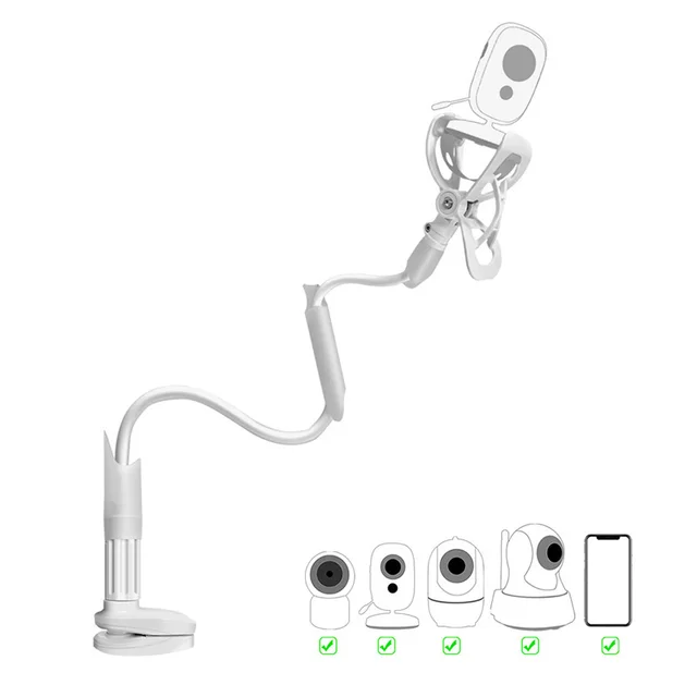 Multifunction Universal Phone Holder Stand Bed Lazy Cradle Long Arm Adjustable 85cm Baby Monitor Wall Mount Camera For Shelf X5 1