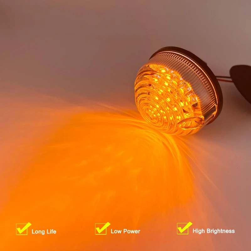 NSLUMO Lot De 10 Clignotants Ronds LED Pour Land Rover Defender 1990–2016 - Lentille Fumée - Kit D'éclairage LED