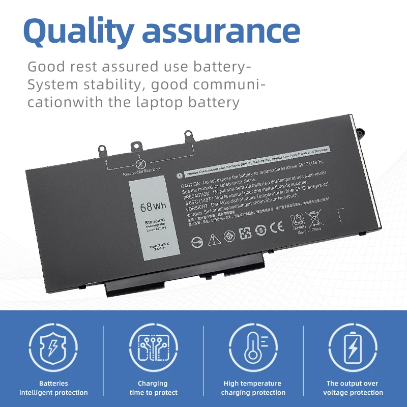 Laptop Battery SUOZHAN GJKNX battery For Dell Latitude 5580 5480 5280 5290 5590 5490 5495 5591 4-Cell 68Whr GD1JP DY9NT 5YHR4