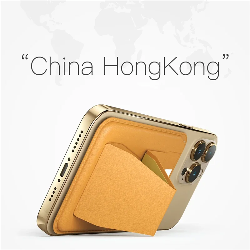 Magnetic Folding Wallet Card Holder and Phone Stand with MacSafe Support