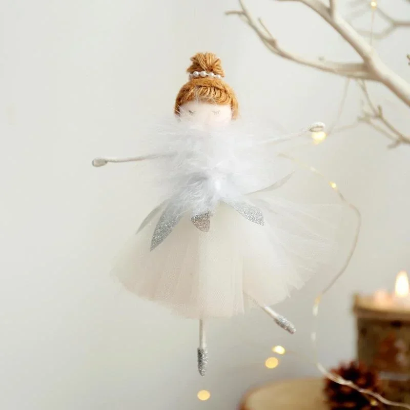Cute Girl Angel Christmas Pendant Mini Christmas Tree Ornaments Ballerina Tree Hanging Ornaments for Party Decorations