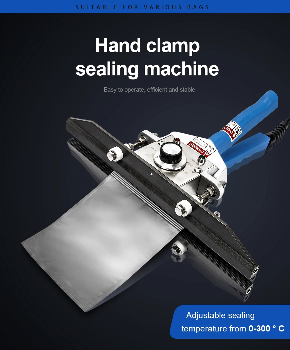 High Power Sealing Machine Handheld Portable Sealer Tool Clamp Labor-saving Top