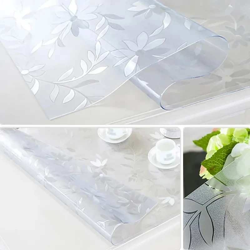 Soft Glass Protective Mat PVC Tablecloth Waterproof Transparent