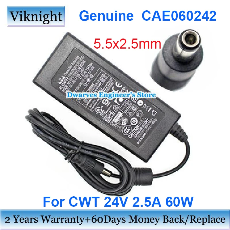 

Genuine CAE060242 Power Adapter Charger 24V 2.5A 60W For CWT Power Supply 5.5x2.5mm
