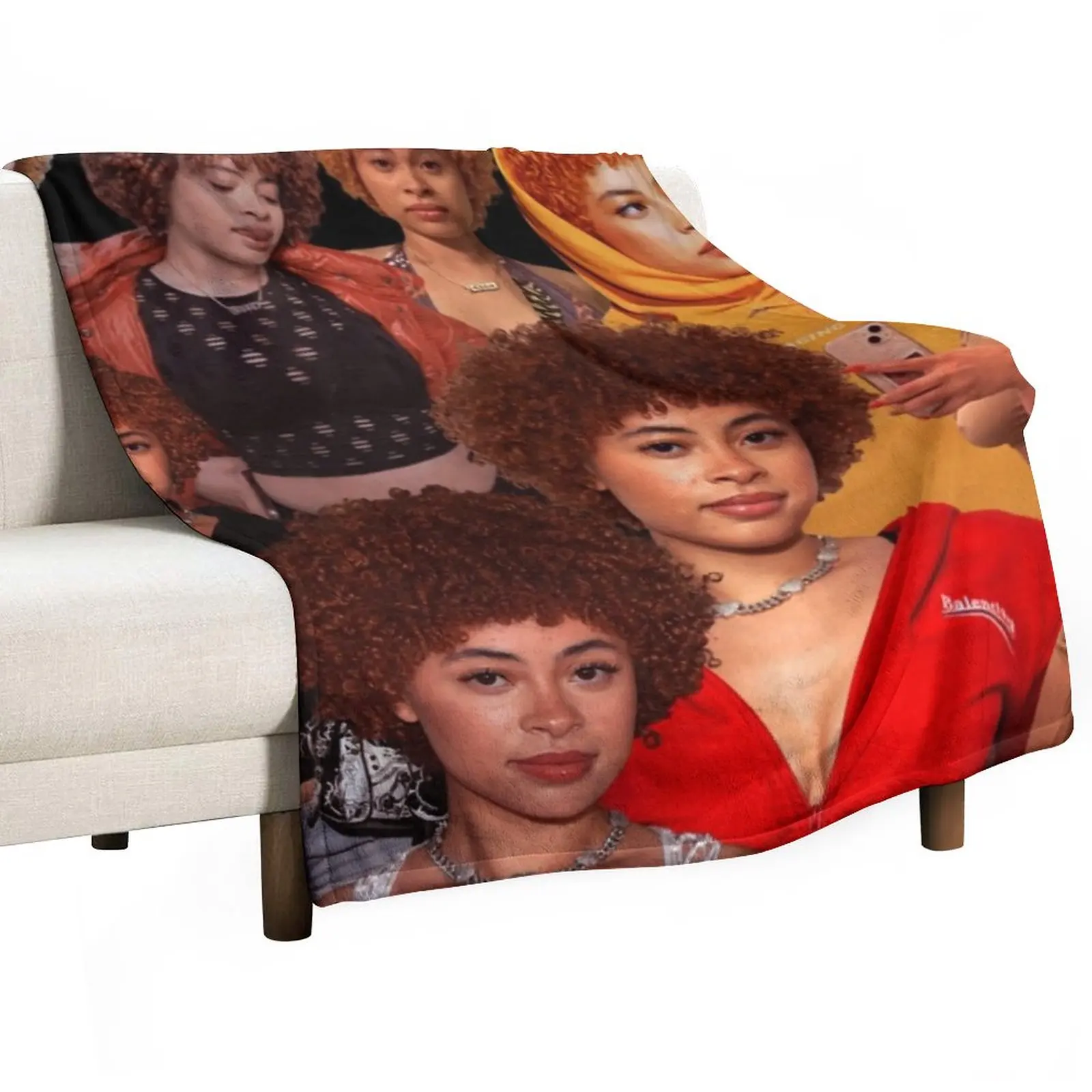 

Ice Spice collage poster tribute design 2022 Throw Blanket Dorm Room Essentials Heavy Blanket