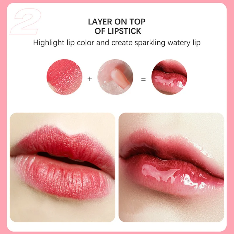 6ml Clear Jelly Lipolie Hydraterende Niet-plakkerige Sexy Plumping Lip Glow Gloss Lip Glazuur Getinte Mode Lippenstift make-up Lipverzorging_voghion.com