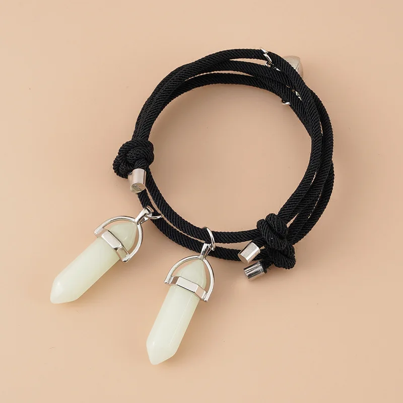 Bracelet Connecté Couple Magnétique Cœur - Bracelets Amitié Et Amour Réglables