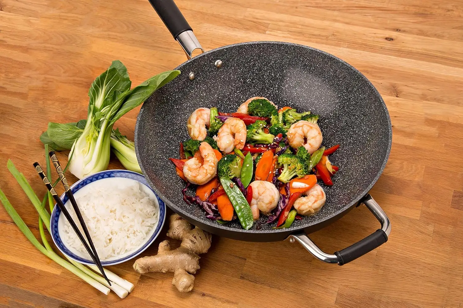 13.5-Inch Wok with Lid