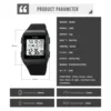 SKMEI 1960 hombre Japan Digital movement Mens Sport Watch  Military Countdown Alarm Clock 5Bar Waterproof LED Light Wristwatch 6