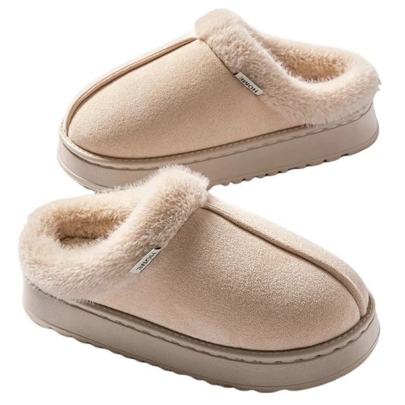 Women's Plush Fleece-Lined Winter Slippers-Non-Slip Indoor Shoes with Memory Foam Sole, Machine Washable Home Comfort for Cold