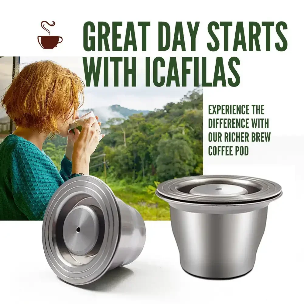 36*25mm Reusable Pods for Nespresso Reusable Aluminum Capsule Crema Espresso Coffee Filters Pods Coffee Accessories