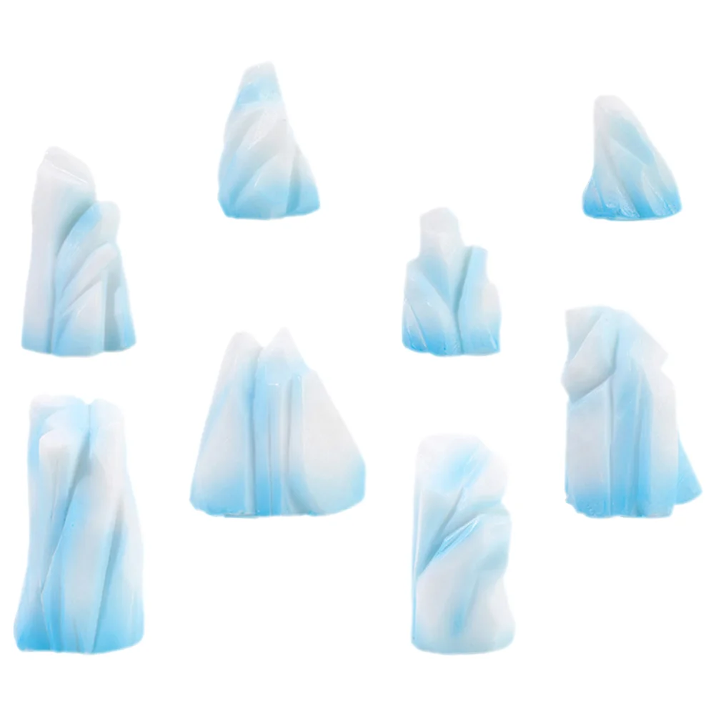 

8 Pcs Decorations for Home Mini Floeberg Tiny Ornaments Statue Resin Miniature Decorative Household