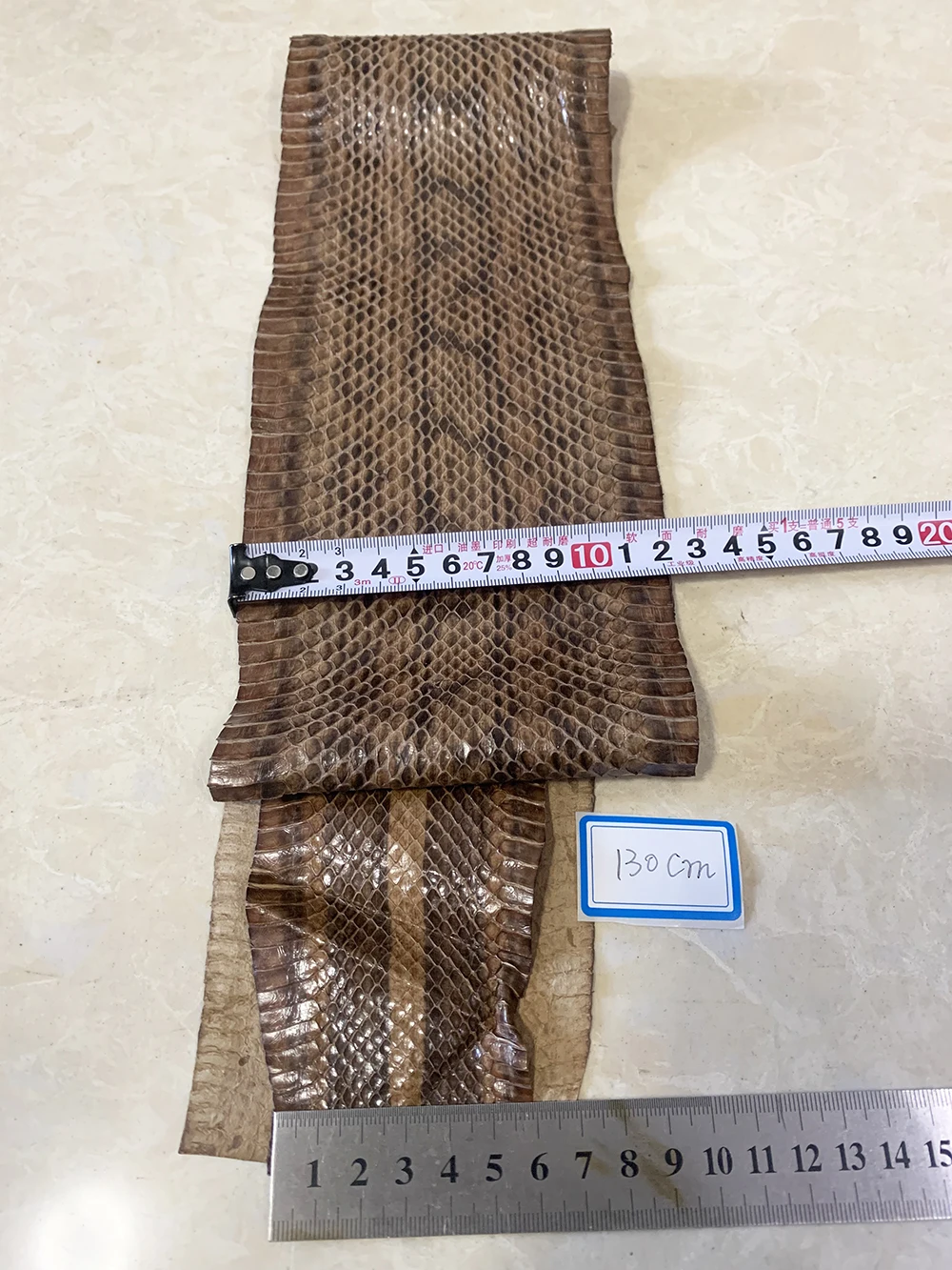 빨간 갈색 인쇄 천연 가죽 뱀 가죽, 전화 케이스, 가죽 가방, 신발 벨트 DIY, 수제 가죽 재료