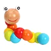 New Worm Twist Puppet Cognition fun Educational Toys Changeable Shape Wooden Blocks Kids Colorful Caterpillar Baby Toy 1