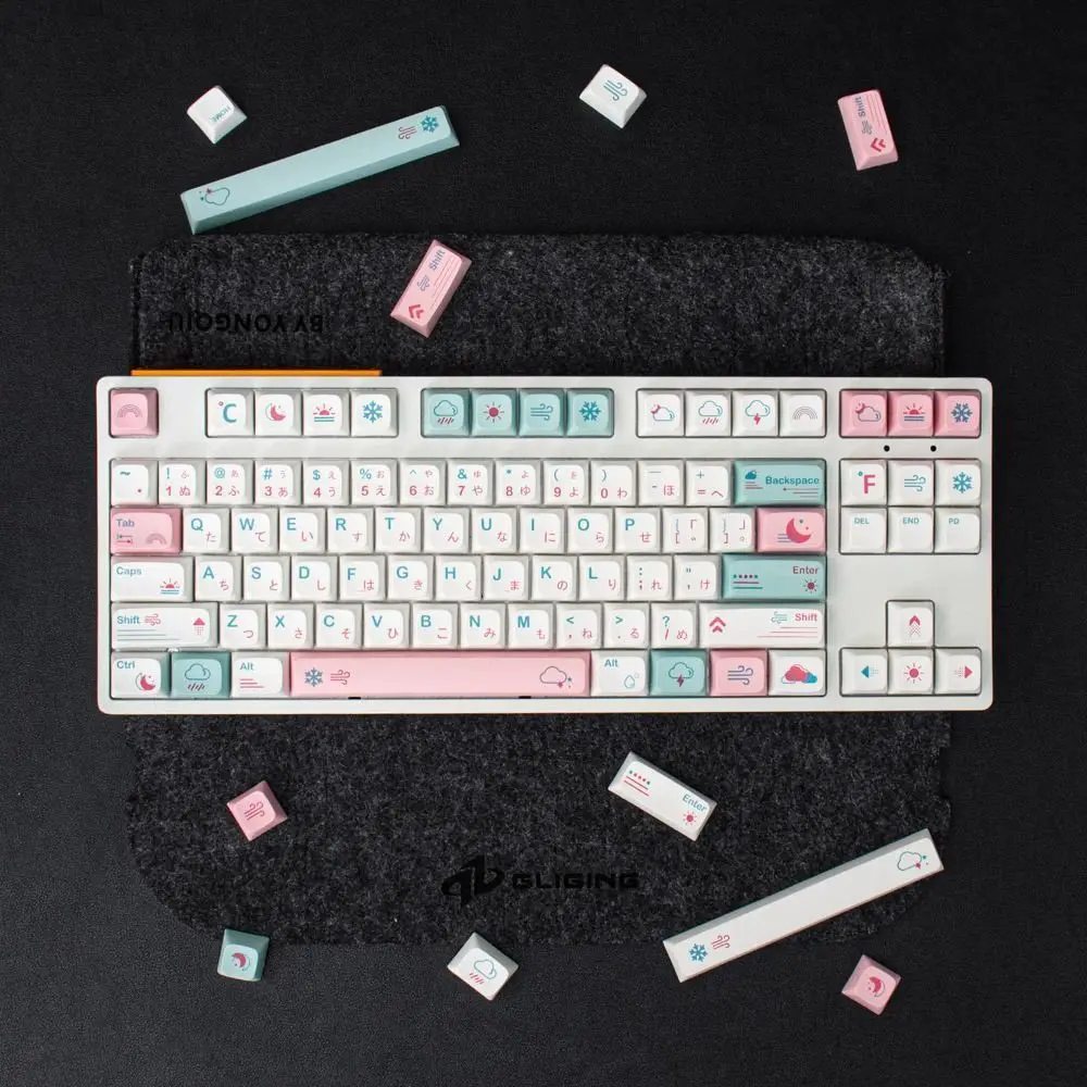 

Weather Theme Key Caps XDA Keycap PBT Thermal Sublimation Fit 61 64 68 84 87 98 100 104 Keyboards Accessories