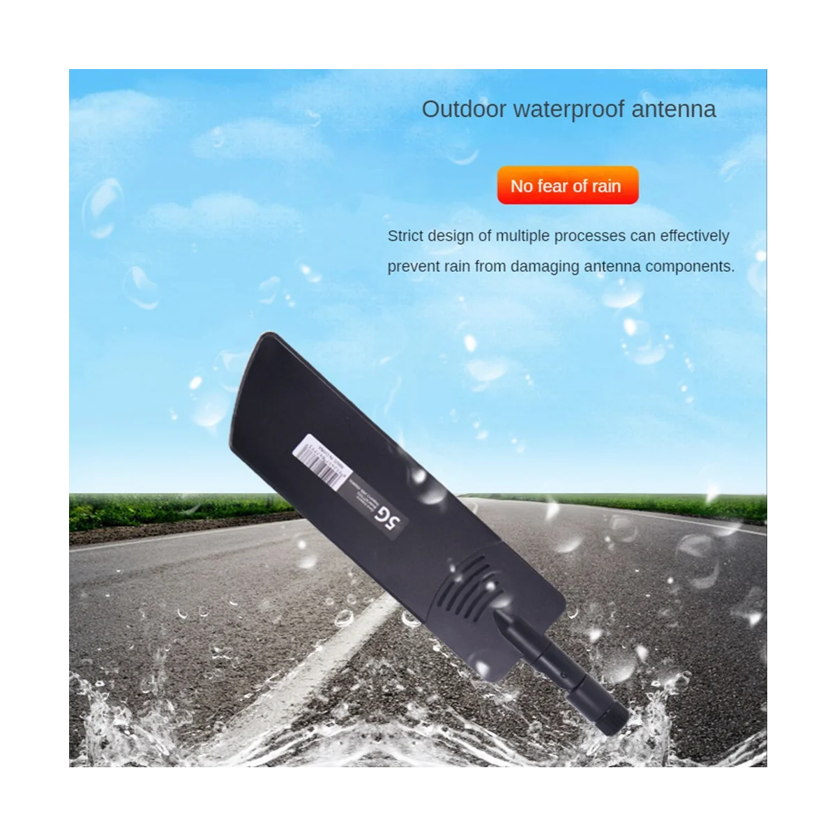 1PCS 5G/3G/4G/GSM Full Band Glue Stick Omni Wireless Smart Meter Router Module Gain 40DBi Antenna, White SMA Male