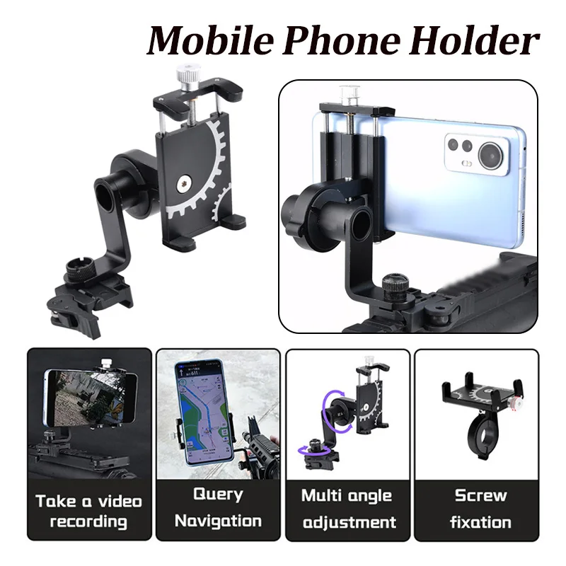 

WADSN Tactical Picatinny Rail Mount Mobile Phone Holder Military Outdoor Mobile Navigation Shooting Query Airsoft Rifle Holder
