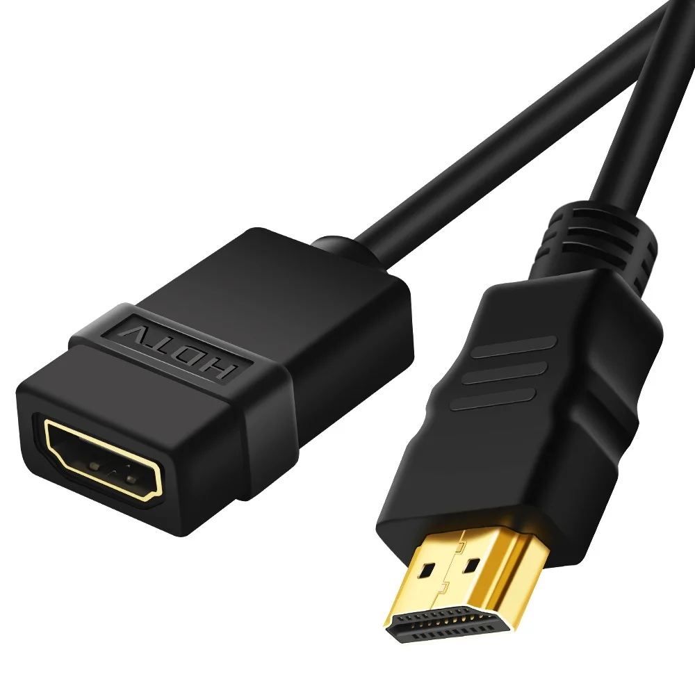 Full Hd 1080P 3D Hd-Hd Cable Adapter Extension Cord High Resolution Male To Female Hdmi-Compatible Cable Connector For Hdtv Xbox