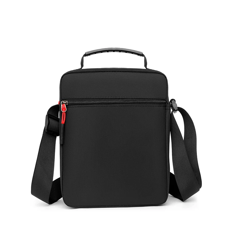 1 men's crossbody bag, zipper closed, adjustable shoulder strap, black, crossbody bag