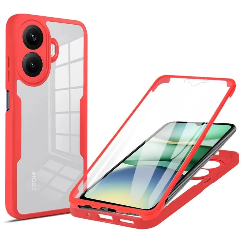 Transparent Shockproof Protective Case with 360-Degree Full Screen Coverage