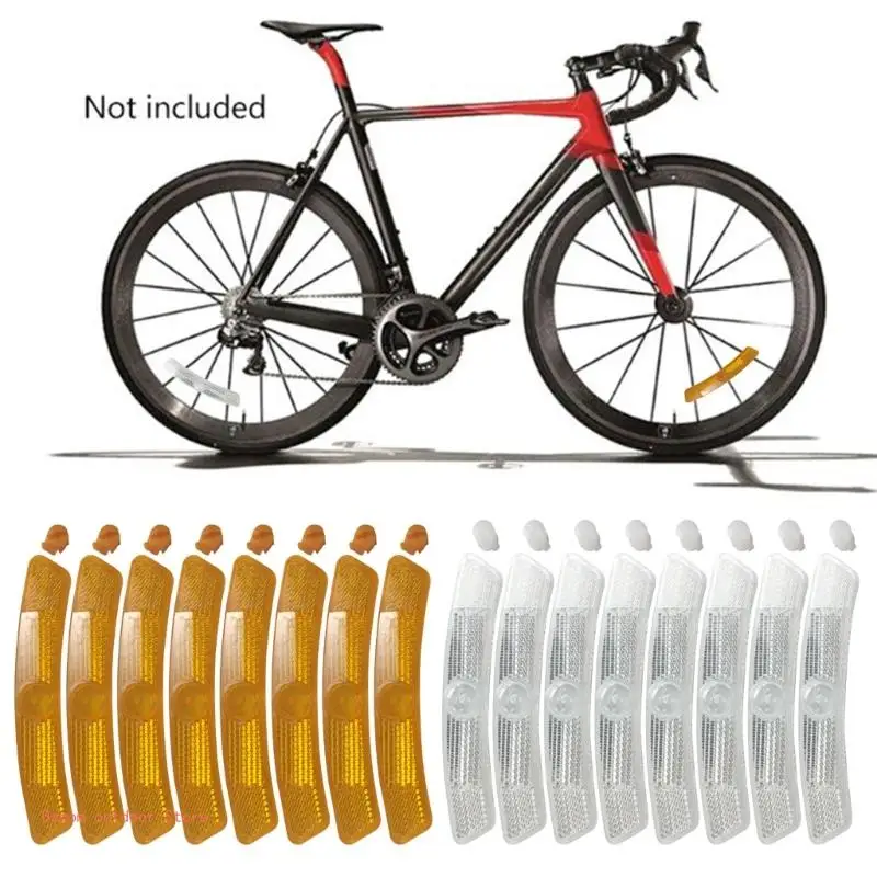 Bicycle parts Bicycle spokes 8Pcs Cyclings Reflectors Bikes Spokes Reflectors Waterproofs Bikes Front and Rear for Cyclings Ridings