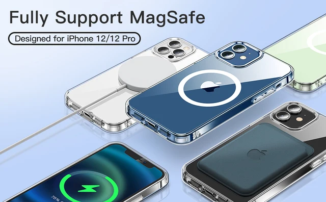 Magnetic Crystal Clear for iPhone 14 13 12 11 Pro Case Strong Magnets Drop  Compatible with MagSafe Protective Slim Cover Clear