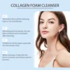 Collagen Facial Cleanser Mousse Deep Cleansing Skincare Controls Oil Moisturizing Firming Face Wash Foam Cleanser Skin Care 2