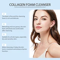 Collagen Facial Cleanser Mousse Deep Cleansing Skincare Controls Oil Moisturizing Firming Face Wash Foam Cleanser Skin Care 2