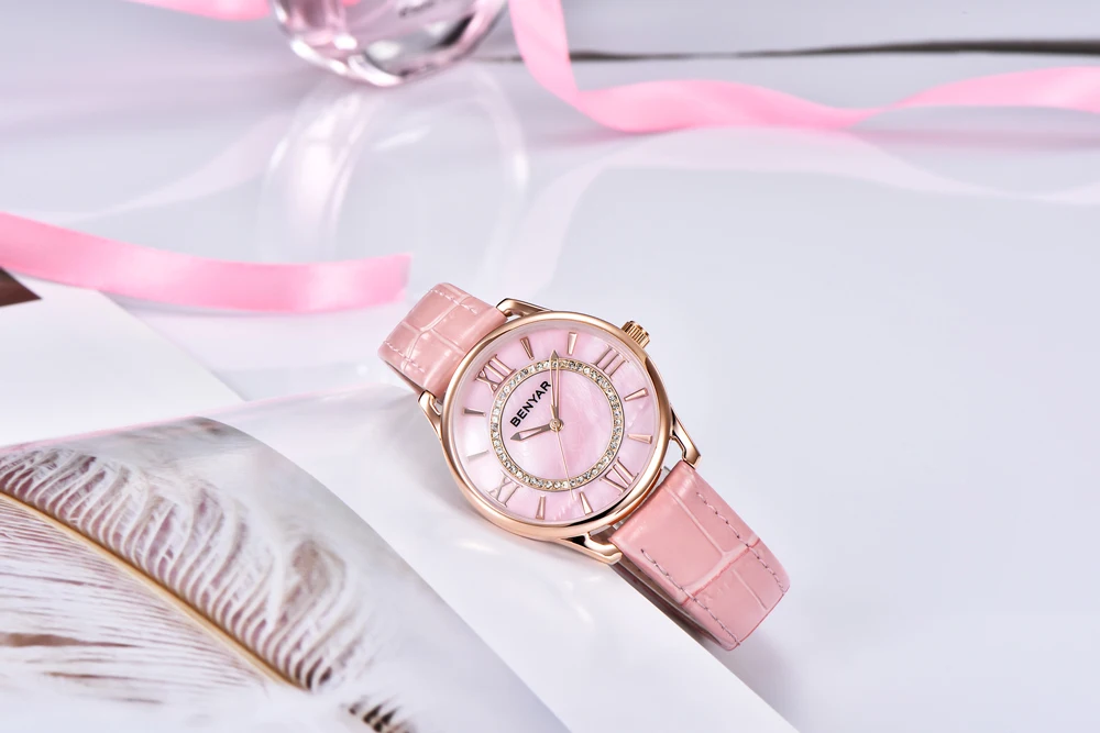quartzo, elegante, marca superior, luxo, novo, moda