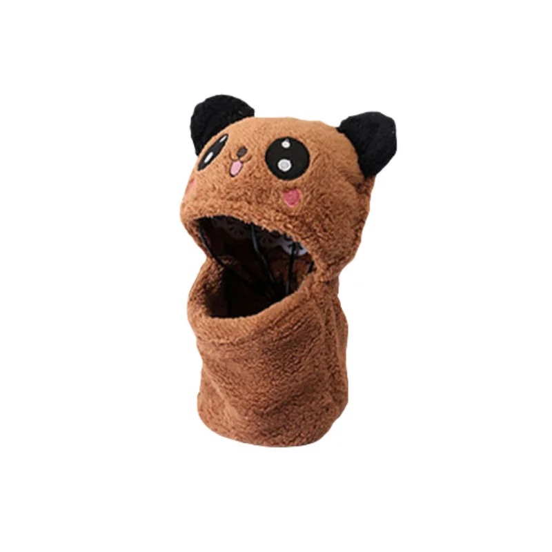 Winter Boys Girls Cute Hat Scarf Set 2 Pieces Keep Warm Windproof Bear Shape Funny Winter Caps New