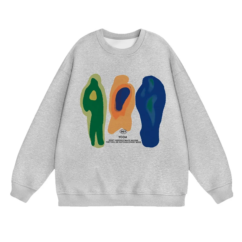 Ästhetische Kapuzenpullover aus Baumwolle mit grafischem Motiv - true-deals-club