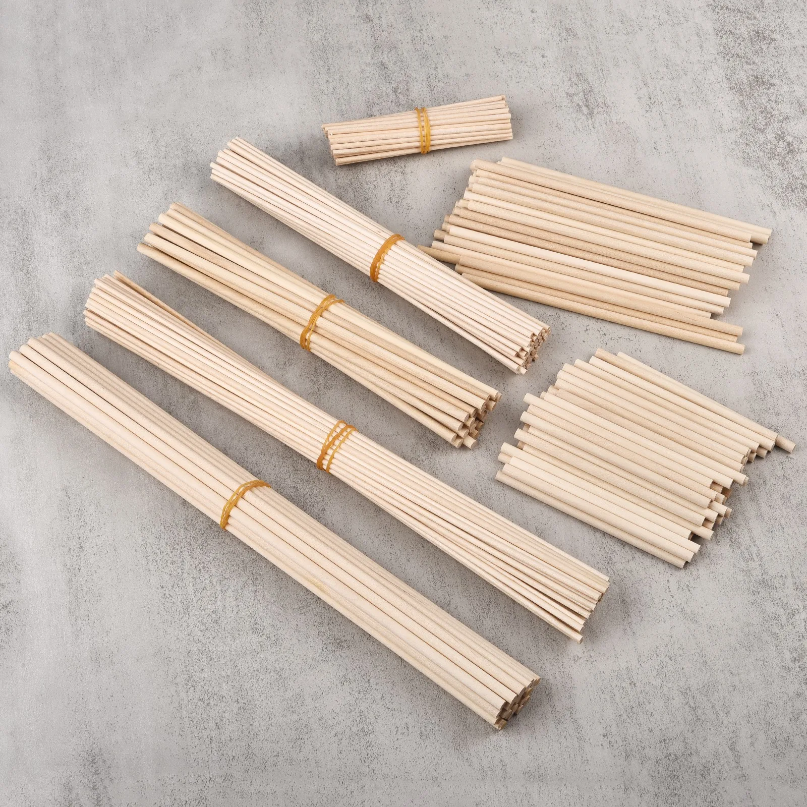 Wooden Dowels Wood Craft Sticks 3mm to 50mm Thick 30cm Length Hardwood Cake  Pins