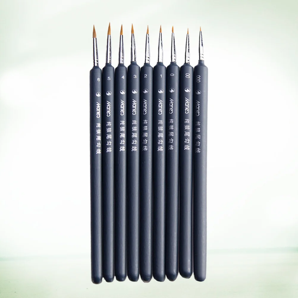 3/5/6/9PCS Miniature Paint Brush Set Professional Nylon Brush Acrylic Painting Thin Hook Line Pen Art Supplies Hand Painted A3 professional paint brush nylon brush acrylic painting thin hook line drawing paint brush painting brush pen painting supplies