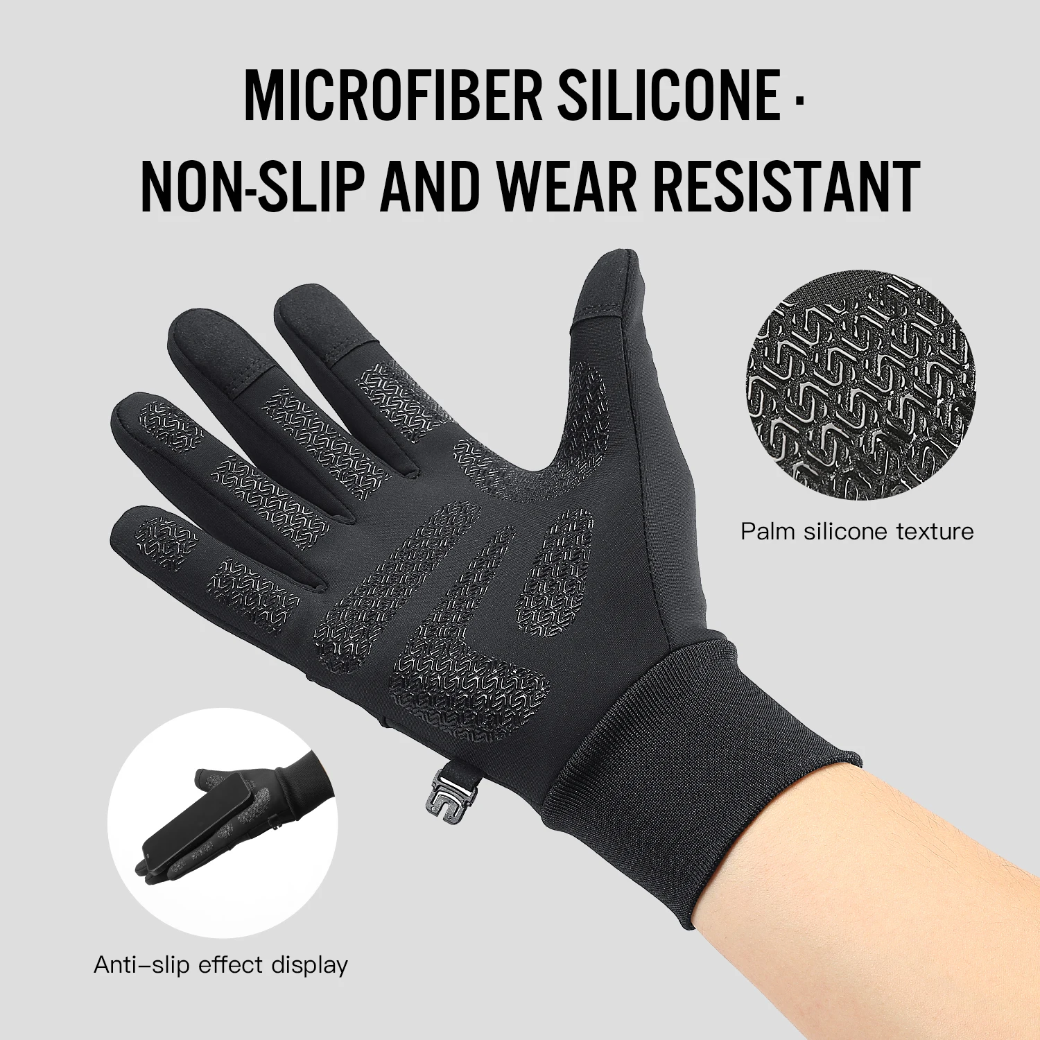 Cycling Gloves Winter Touch Screen Bicycle Gloves Outdoor Scooter Windproof Riding Motorcycle Ski Warm Bike Gloves