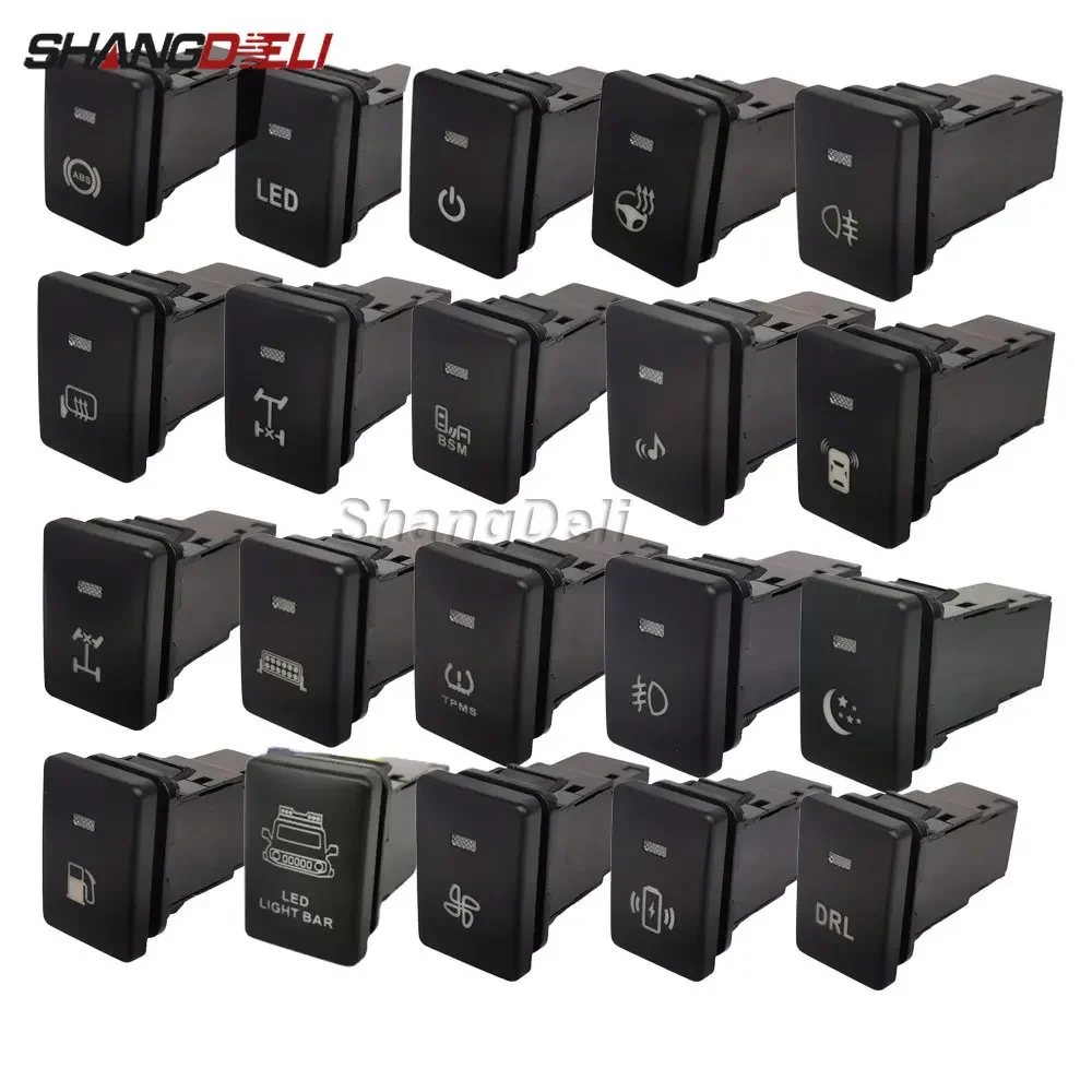 1 Stück Auto Led DRL Nebelscheinwerfer Scheinwerfer Diff Lock Radar Power On Off Schalter Taste Für Suzuki Jimny 2019 2020 2021