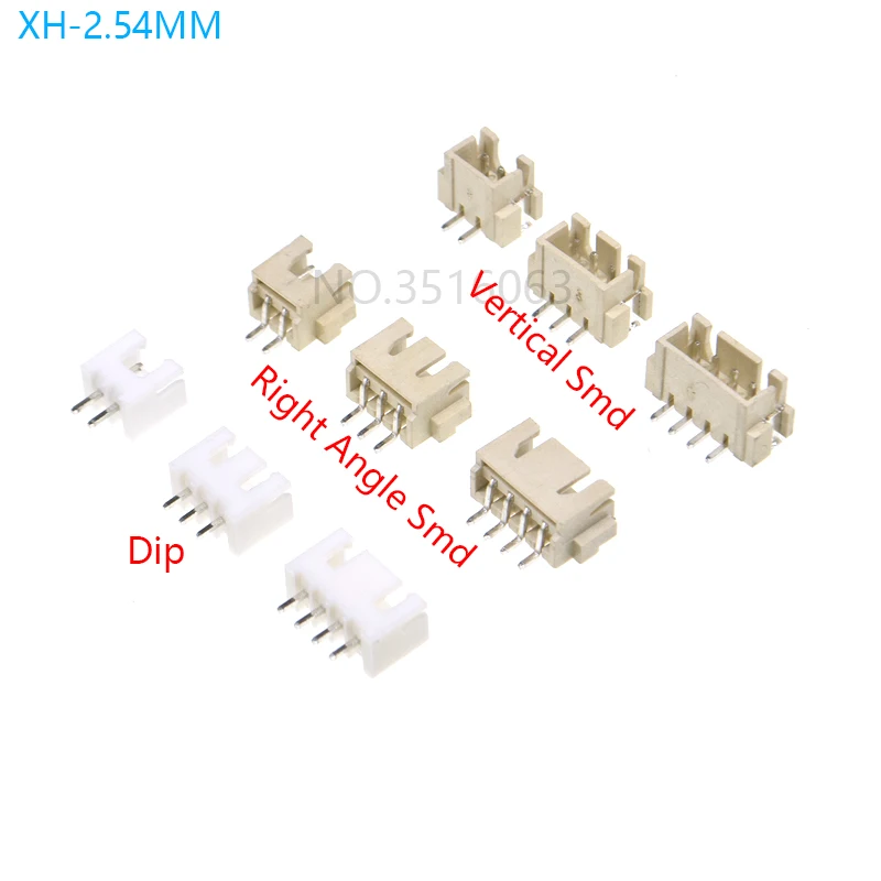 Pin header 10PCS 1.0 1.25 1.5 2.0 2.54 SH/JST/ZH/PH/XH 1.25MM 2.0MM 2.54MM Male Pin Header Socket Dip/Right Angle SMD 2/3/4/5/6/7/8/9/P Pin