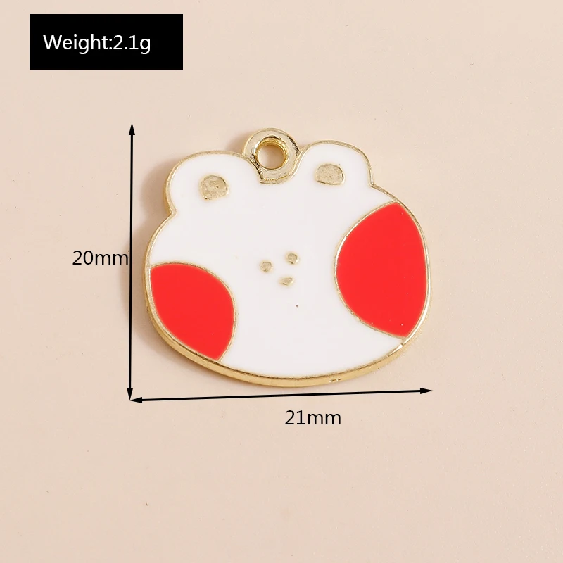 Leslie Mixed 10/20 Stück süße Emaille-Kaninchen-Anhänger-Charms für Schmuckherstellung, DIY, Ohrringe, Halskette, Armband, Zubehör, Zubehör – Detail 9