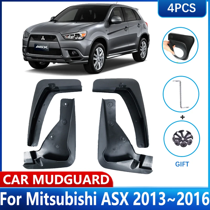 Car MudFlaps Fender For Mitsubishi ASX Accessories 2013 2014 2015 2016 RVR  Front Rear Mud Flap Protect Mud Guard Splash Mudguard