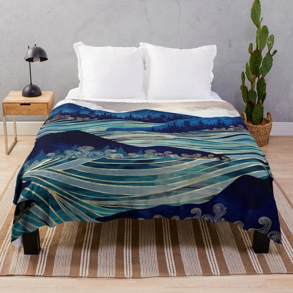 

Ocean Sunrise Throw Blanket Woven Blanket