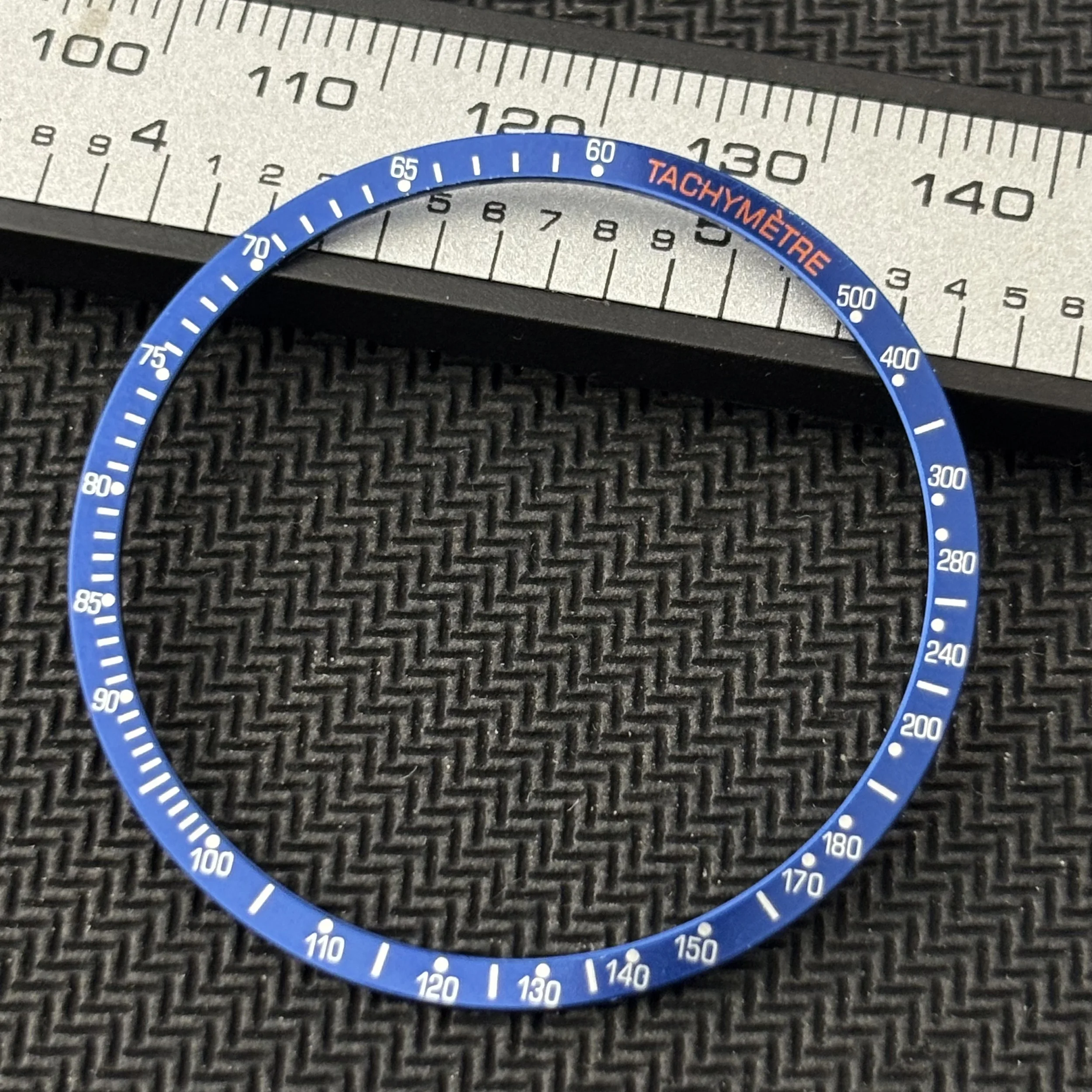 Flat Aluminum Bezel Men Watch Insert vk63 Case Watch Accessories Parts For VK63quartz Movement Watches 38.5*34mm
