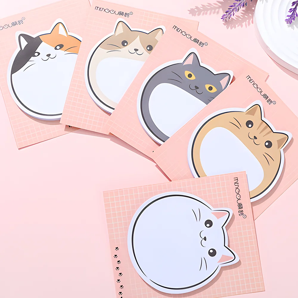 4Packs Korean Cute Kawaii Sticky Notes Journaling Memo Pad Post Notepad To Do List Shopping Daily Planner Index Check Stationery 2
