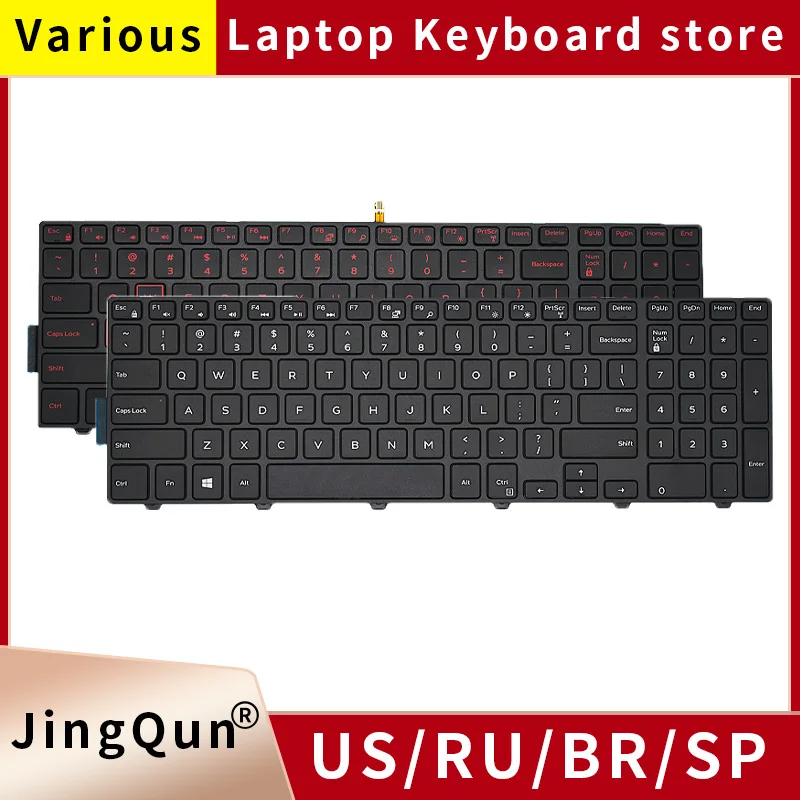 Backlight Teclado para Dell Inspiron 15 17 5577 5576 3541 3542 3543 5547 5548 5542 7557 7559 0v9f14 100 Novo Original