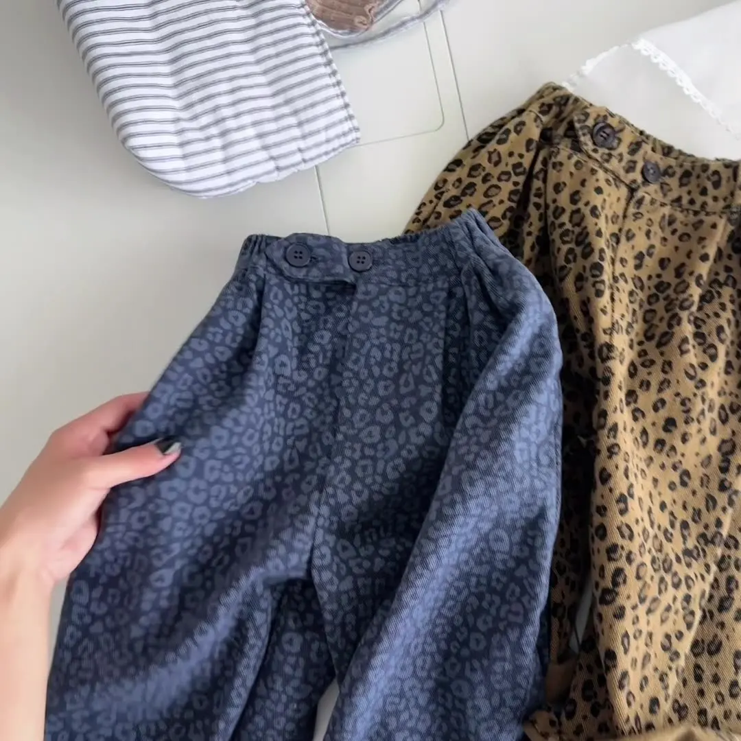 Leopard Print Corduroy Pants for Kids