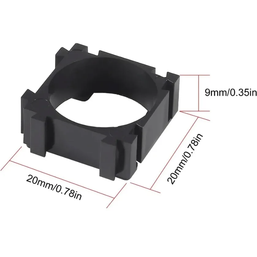 100Pcs 18650 리튬 배터리 홀더 플라스틱 배터리 팩 브래킷 원통형 셀 배터리 스탠드 셀 스페이서 DIY 고정 배터리용
