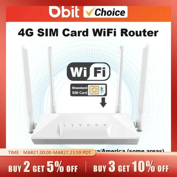 DBIT 와이파이 라우터 모뎀, 4G 와이파이 SIM 카드, LTE 라우터, 4 * 5dBi 고속 안테나, 안정적인 신호 지지대, 30 개 장치, 트래픽 공유
