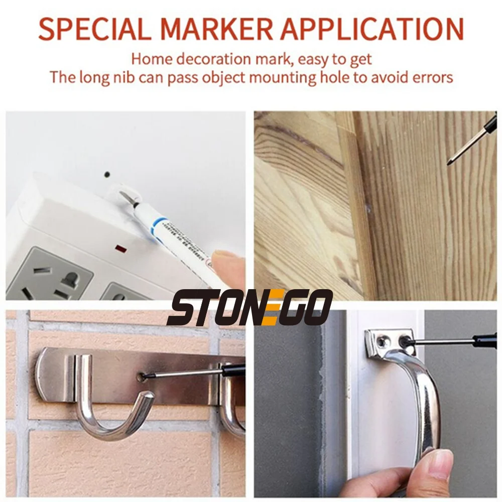 20MM 다색 잉크 마커 펜 욕실 목공 장 깊은 구멍 표시 다목적 사무용품