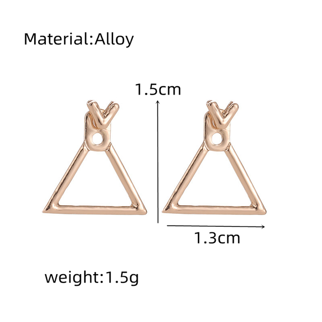 Triangle Square Stud Earrings For Women Trendy Simple Minimalist Gold Color Geometric Metal Earing Jewelry Accessories