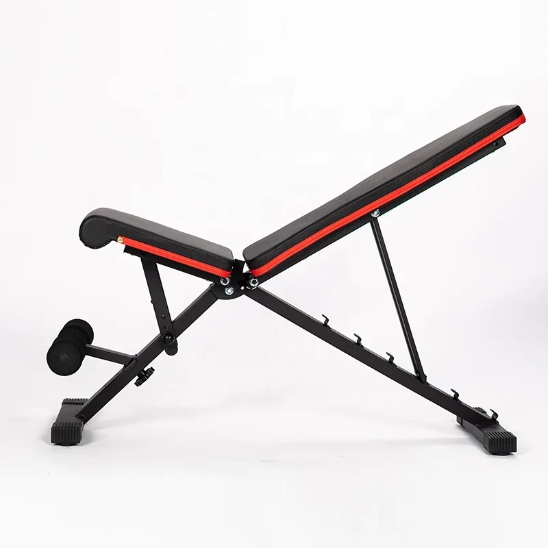 Hot Sale Folding Dumbbell Weight Lifting Bench Sit Up Home Gym Fitness Exercise Flat Adjustable For Sale