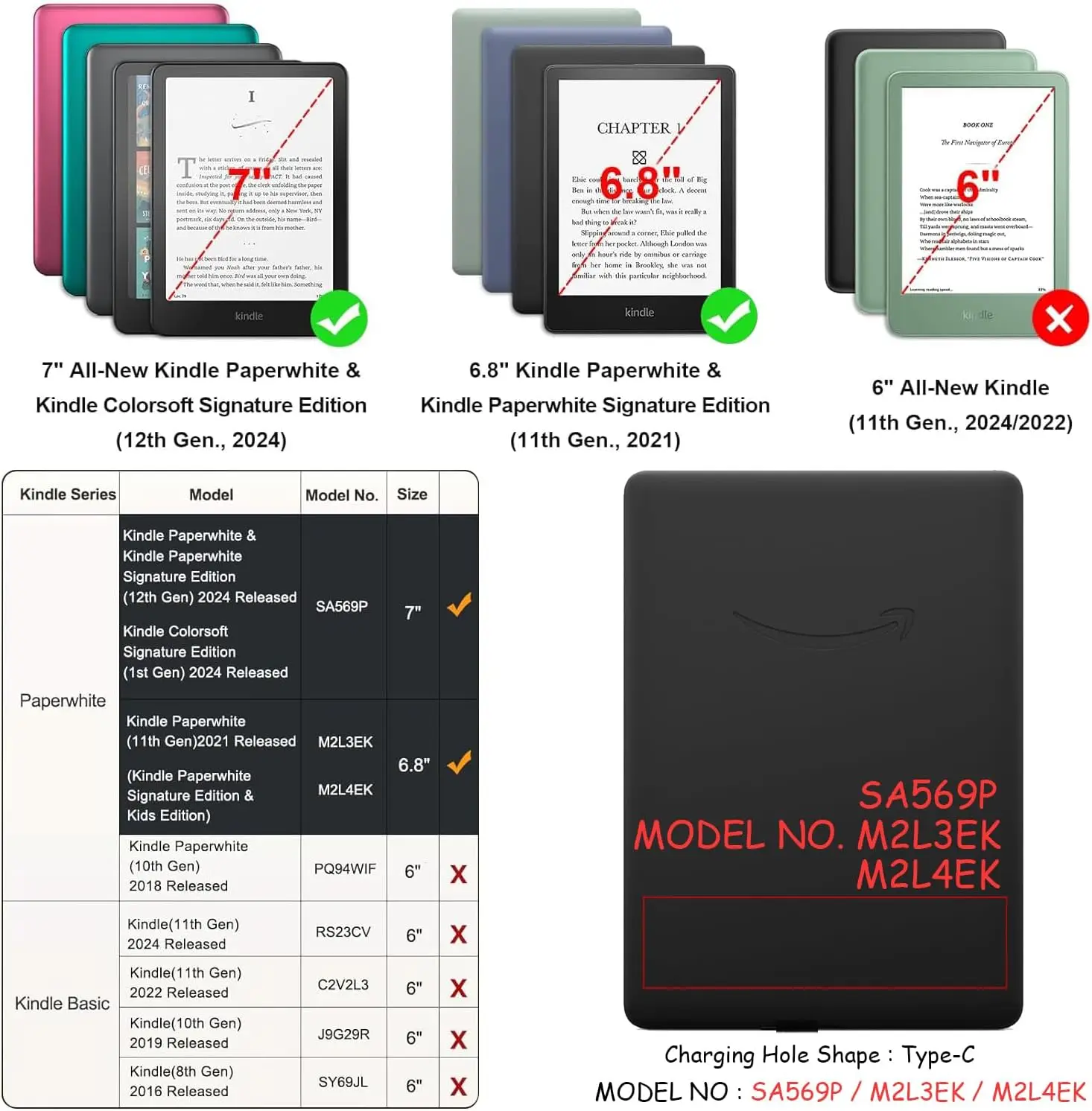 Premium Stand Case for Kindle Paperwhite & Colorsoft Signature Edition